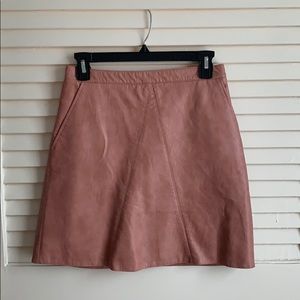Zara Pink Vegan Leather Skirt